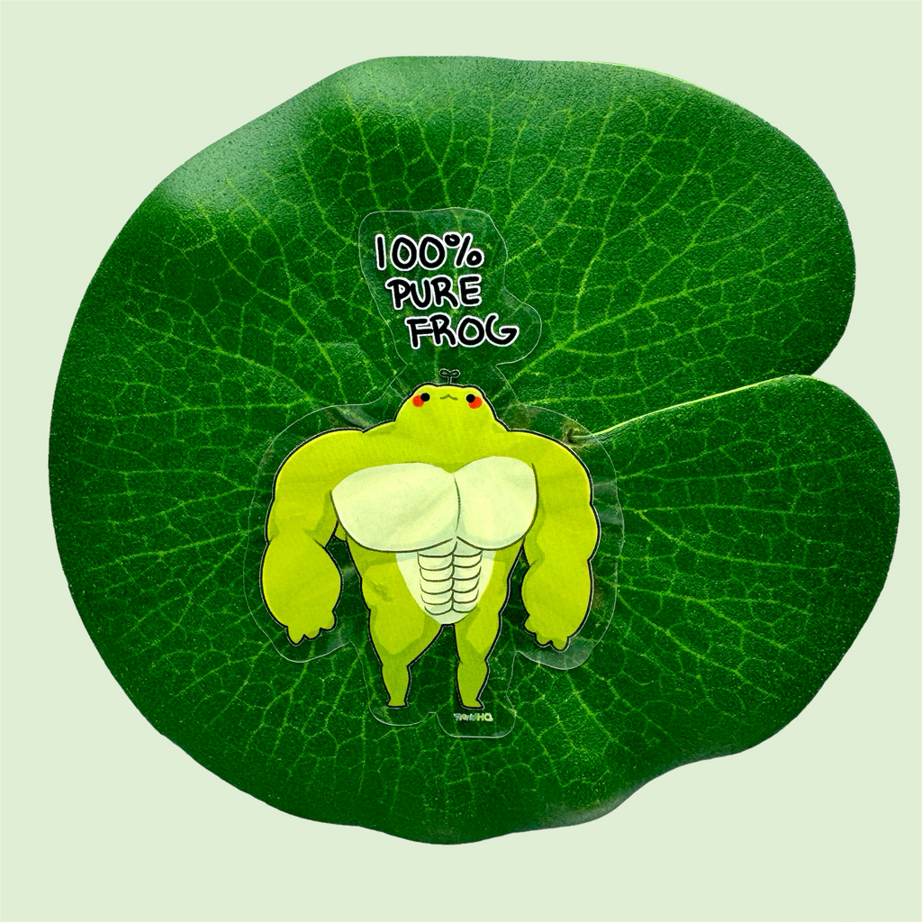100% Frog Chad Sticker - PondHQ