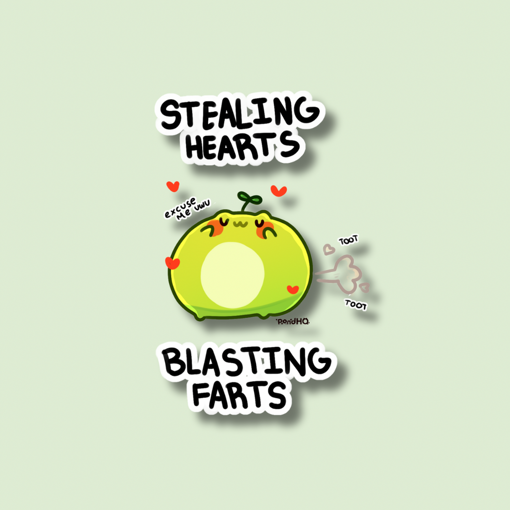 Stealing Hearts Blasting Farts Sticker - PondHQ